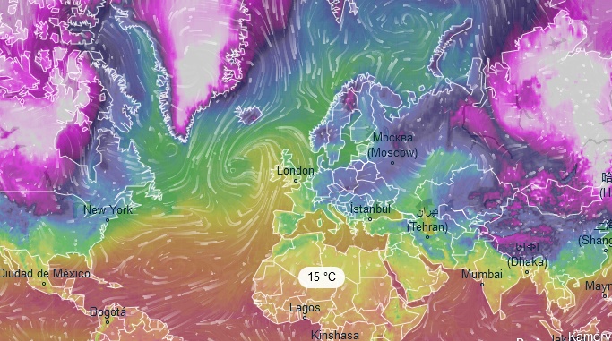 globalne temperatury polowa grudnia